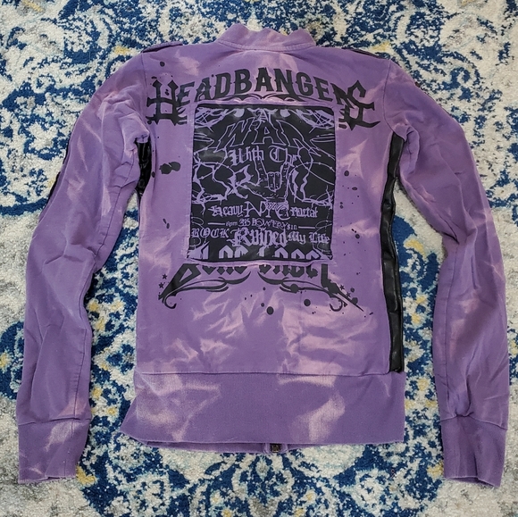 Blac Label Pink Tie Dye Zip Sweatshirt Patches XS - Picture 4 of 7